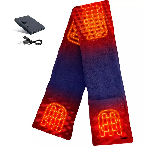 アクションヒート メンズ マフラー・ストール・スカーフ アクセサリー ActionHeat Adult 5V Battery Heated Fleece Scarf Indigo