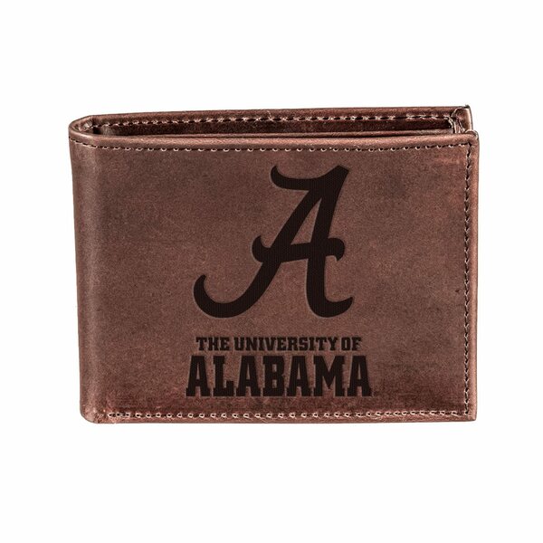 楽天astyエバーグローンエンタープライズ メンズ 財布 アクセサリー Alabama Crimson Tide Bifold Leather Wallet Brown