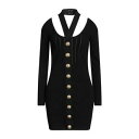 【送料無料】 バルマン レディース ワンピース トップス Mini dresses Black