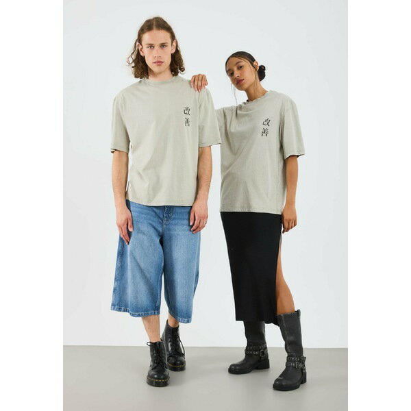 ユアターン メンズ サンダル シューズ 2 PACK UNISEX - Print T-shirt - black / khaki washed