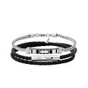 qbL[t[} fB[X uXbgEoOEANbg ANZT[ Genuine Leather Thin Braided Wrap Bracelet, 2 Piece Set Multi