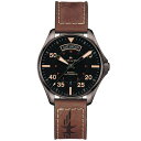 ハミルトン メンズ 腕時計 アクセサリー Men's Swiss Automatic Khaki Pilot Brown Leather Strap Watch 42mm No Color その1