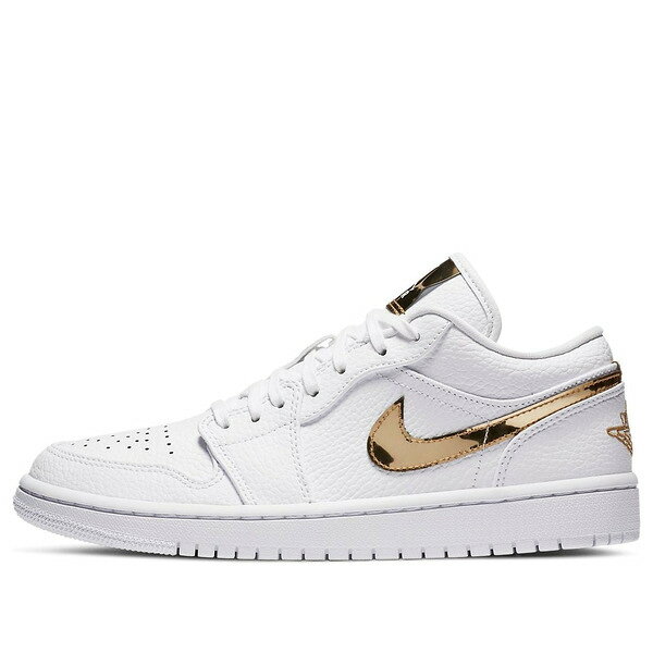 Jordan ジョーダン レディース スニーカー 【(WMNS) Air Jordan 1 Retro Low 'White Metallic Gold' CZ4776-100】 サイズ US_W_10.5