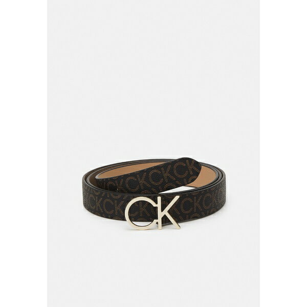 カルバンクライン ベルト（レディース） カルバンクライン レディース ベルト アクセサリー RE LOCK LOGO BELT - Belt - brown mono