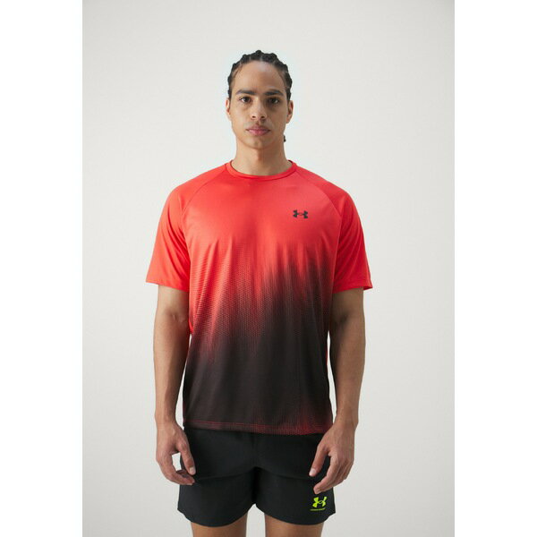 アンダーアーマー メンズ バスケットボール スポーツ TECH FADE - Print T-shirt - red solstice/black