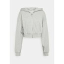 イーブン アンド オド レディース カーディガン アウター Zip-up sweatshirt - mottled light grey