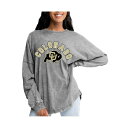 ゲームデイ レディース カットソー トップス Women's Gray Colorado Buffaloes Faded Wash Pullover Sweatshirt Gray