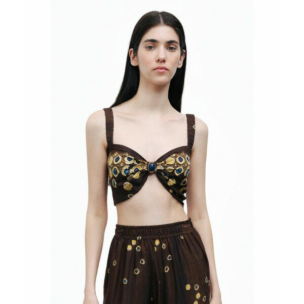 ノクチューン レディース カットソー トップス Women's Accessory Detailed Crop Top Multi-colored