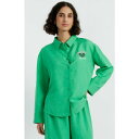 シンティアンドパーカー レディース カットソー トップス Chinti & Parker Women's Linen-Cotton Peanuts Racquet Club Shirt Green