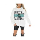 ゲームデイ レディース カットソー トップス Women's White Coastal Carolina Chanticleers Fair Catch Pullover Sweatshirt White