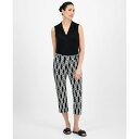 ジェイエムコレクション レディース カジュアルパンツ ボトムス Women's Printed Pull-On Capri Pants, Exclusively at Macy's Deep Black Combo(4)