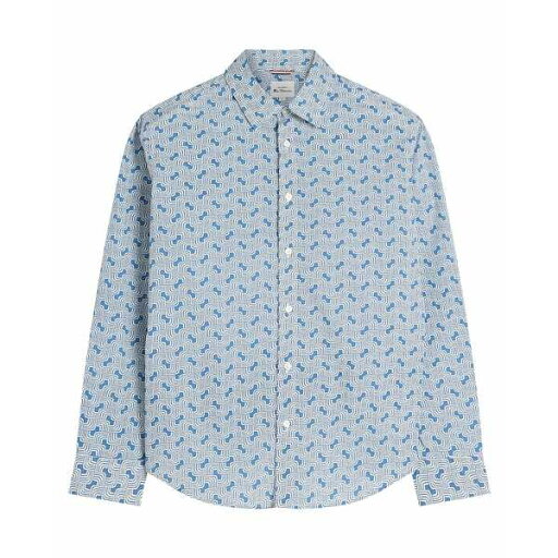 ベンシャーマン メンズ シャツ トップス Men's Linear Print Long Sleeve Shirt Airforce Blue ベンシャーマン メンズ シャツ トップス Men's Linear Print Long Sleeve Shirt Airforce Blue