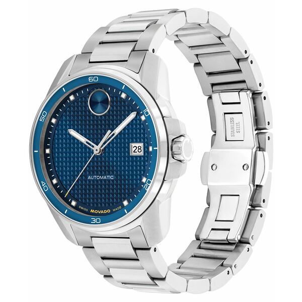 モバド メンズ 腕時計 アクセサリー Men's Bold Verso Swiss Automatic Stainless-Steel Watch, 41mm Silver-Tone