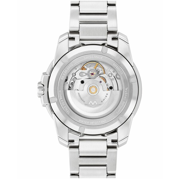 モバド メンズ 腕時計 アクセサリー Men's Bold Verso Swiss Automatic Stainless-Steel Watch, 41mm Silver-Tone