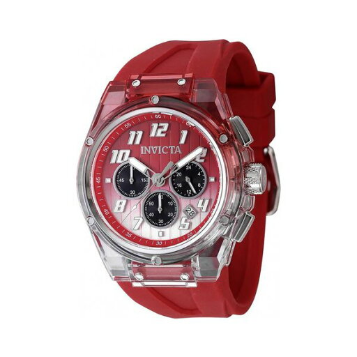 インビクタ メンズ 腕時計 アクセサリー Men's 47349 S1 Rally Quartz Chronograph Black, Red, Metallic White Dial Watch Red インビクタ メンズ 腕時計 アクセサリー Men's 47349 S1 Rally Quartz Chronograph Black, Red, Metallic White Dial Watch Red