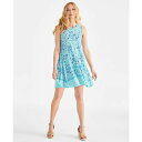 スタイルアンドコー レディース ワンピース トップス Petite Printed Sleeveless Flip Flop Dress, Exclusivel...
