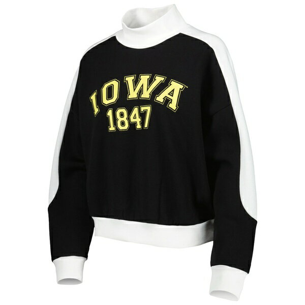 ゲームデイ レディース パーカー・スウェットシャツ アウター Iowa Hawkeyes Gameday Couture Women's Make it a Mock Sporty Pullover Sweatshirt Black 2