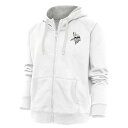 アンティグア レディース パーカー・スウェットシャツ アウター Minnesota Vikings Antigua Women's Metallic Logo Victory FullZip Hoodie -