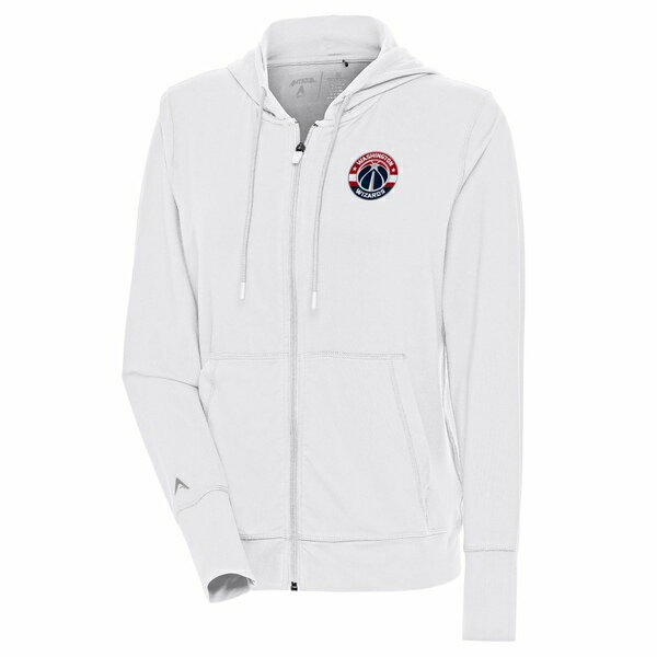 アンティグア レディース ジャケット＆ブルゾン アウター Washington Wizards Antigua Women's Moving FullZip Jacket White