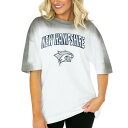 ゲームデイ レディース Tシャツ トップス New Hampshire Wildcats Gameday Couture Women 039 s Interception Oversized TShirt White