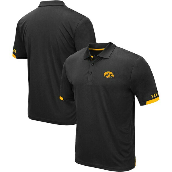   ݥ ȥåץ Iowa Hawkeyes Colosseum Big &Tall Santry Polo Black