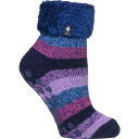 q[gz_[Y fB[X C A_[EFA Heat Holders Women's Annabelle Stripe Lounge Socks Navy