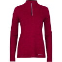 zbg`[Y fB[X Vc gbvX Hot Chillys Women's Clima-Tek Zip-T Burgundy Heather