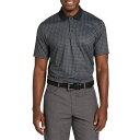 ウォルター・ヘーゲン メンズ シャツ トップス Walter Hagen Men's Performance 11 Novelty Print Golf Polo Houndsteeth Dark Grey