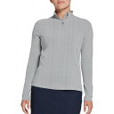 ウォルター・ヘーゲン レディース シャツ トップス Walter Hagen Women's Diamond Texture 1/4 Zip Golf Pullover Medium Hthr Grey