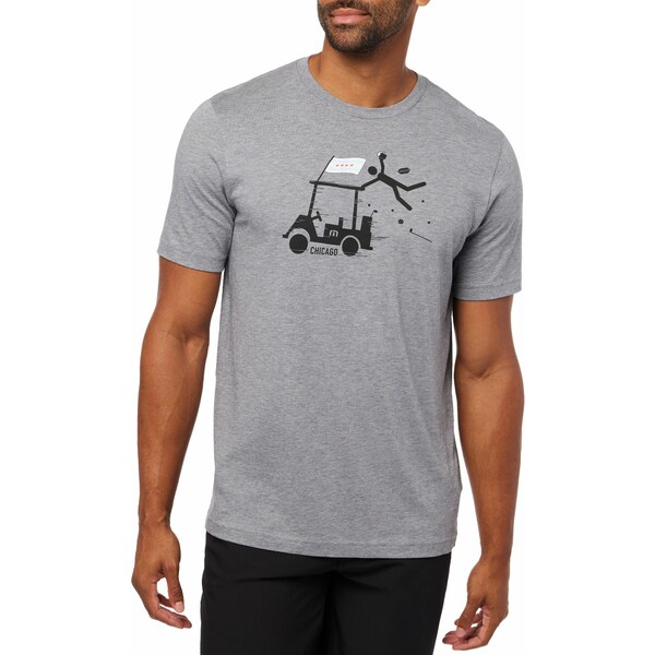 grX}q[ Y Vc gbvX TravisMathew Men's 44 Represent Graphic Golf T-Shirt Heather Grey/Black