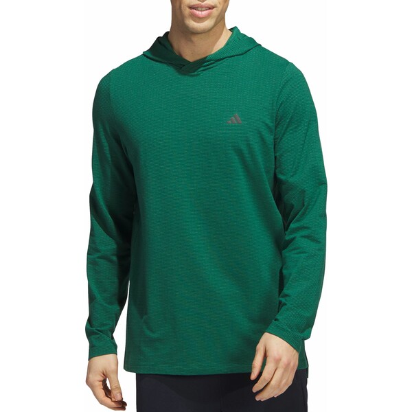 アディダス メンズ シャツ トップス adidas Men's Axis Tech Hooded Training Long Sleeve Shirt Collegiate Green