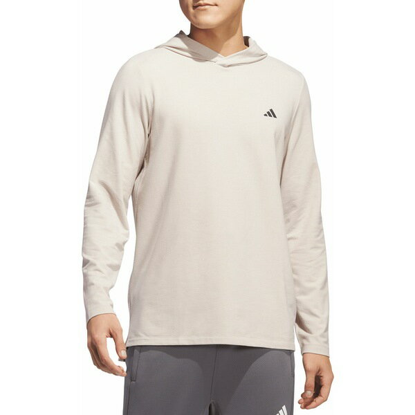 アディダス メンズ シャツ トップス adidas Men's Axis Tech Hooded Training Long Sleeve Shirt Wonder Beige