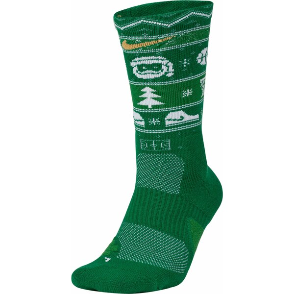 iCL Y C A_[EFA Nike Men's Elite Christmas Crew Socks Clover/White/Club Gold