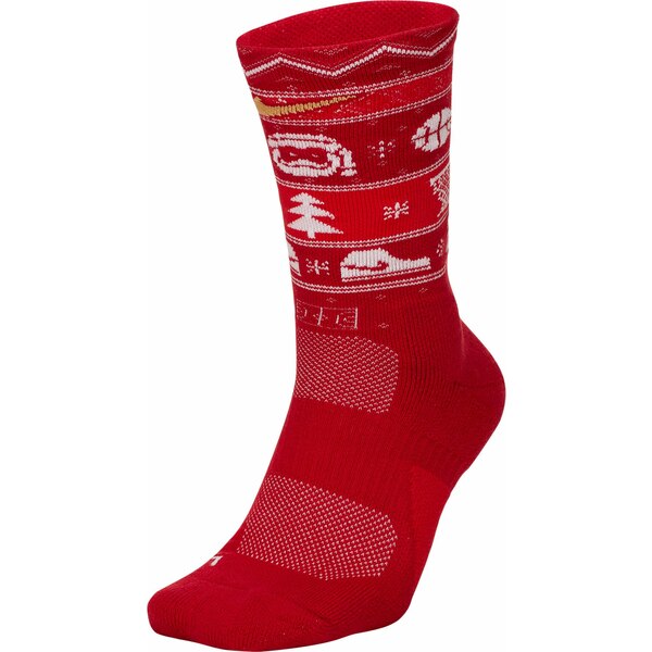 iCL Y C A_[EFA Nike Men's Elite Christmas Crew Socks Gym Red/White/Club Gold