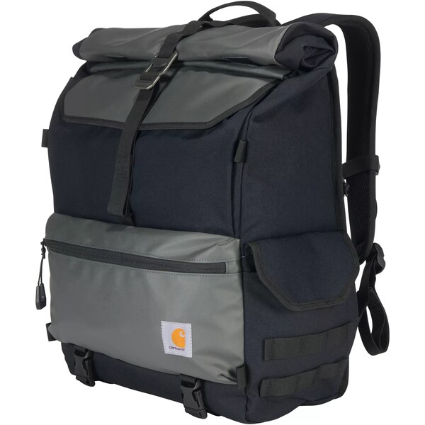 カーハート メンズ バックパック・リュックサック バッグ Carhartt 40L Nylon Roll-Top Backpack Black