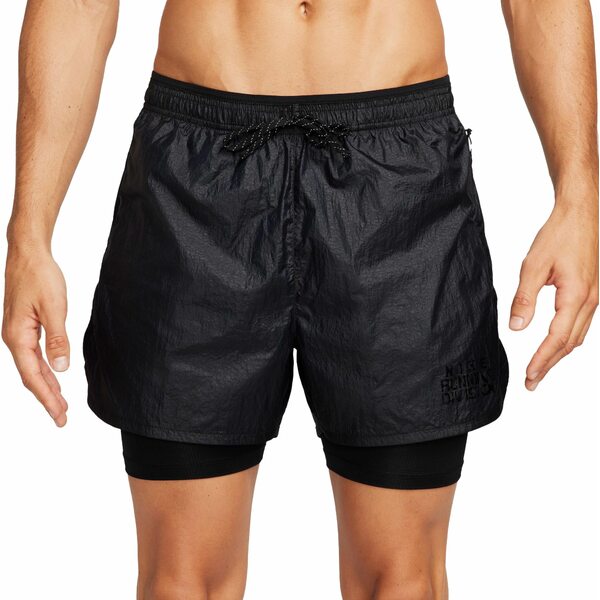 ʥ  ϡա硼 ܥȥॹ Nike Men's Running Division 7'' 2-in-1 Running Shorts Black