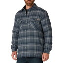 ディッキーズ ディッキーズ メンズ シャツ トップス Dickies Men's Sherpa Lined Flannel Shirt Jacket Dark Navy/Dark DenimPlaid