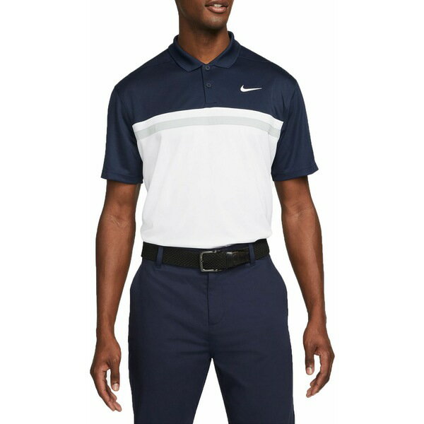 iCL Y Vc gbvX Nike Men's Dri-FIT Victory Colorblock Golf Polo Obsidian/White