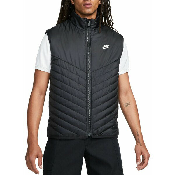 ナイキ メンズ ジャケット＆ブルゾン アウター Nike Men 039 s Therma-FIT Windrunner Midweight Puffer Vest Black