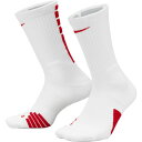 ナイキ メンズ 靴下 アンダーウェア Nike Elite Basketball Crew Socks White/UnivRed/UnivRed