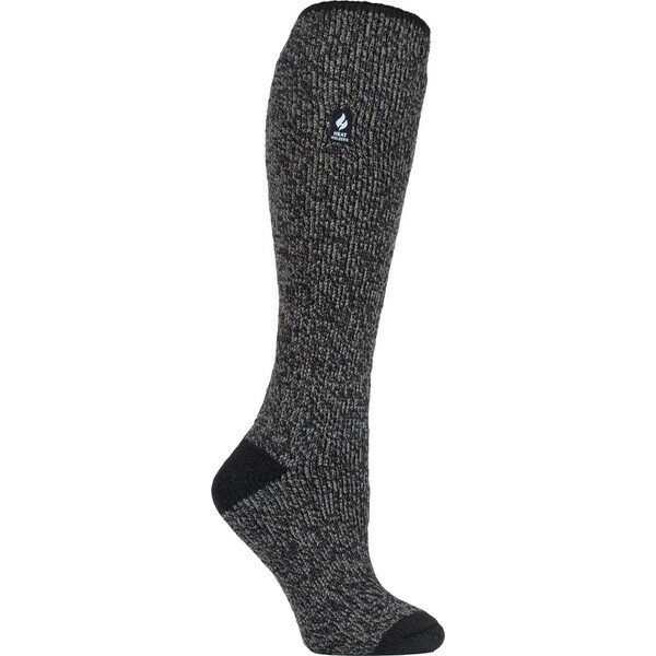 q[gz_[Y fB[X C A_[EFA Heat Holders Women's Ashley Twist Long Socks Black/Grey