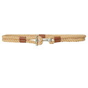ラルフローレン レディース ベルト アクセサリー Rope Anchor-Toggle Skinny Belt Natural/Lauren Tan