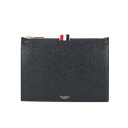 トムブラウン メンズ 財布 アクセサリー Logo Detailed Zipped Wallet BLACK