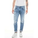 【送料無料】 リプレイ メンズ デニムパンツ ボトムス Anbass Slim Jeans Med Blue 009