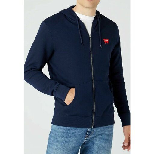 ラングラー メンズ パーカー・スウェットシャツ アウター SIGN OFF - Zip-up sweatshirt - navy ラングラー メンズ パーカー・スウェットシャツ アウター SIGN OFF - Zip-up sweatshirt - navy