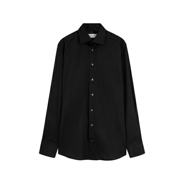 エトン メンズ シャツ トップス Buttoned shirt Black