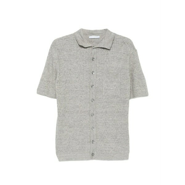 ダニエル フィエゾリ メンズ シャツ トップス Buttoned ribbed jacket Grey