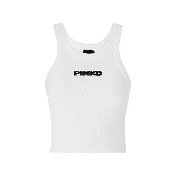 Camisoles - ピンコ レディース カットソー トップス Bloody mary ribbed tank top White