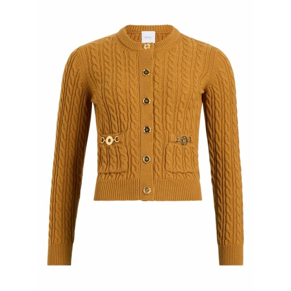 ジャンパトゥ レディース カーディガン アウター Cable-knit buttoned cardigan Brown