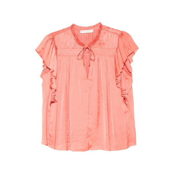 ウラ・ジョンソン レディース シャツ トップス Agosta ruffled tie top Pink